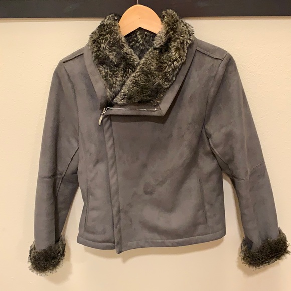 Suede & Fur Coat - Picture 1 of 8